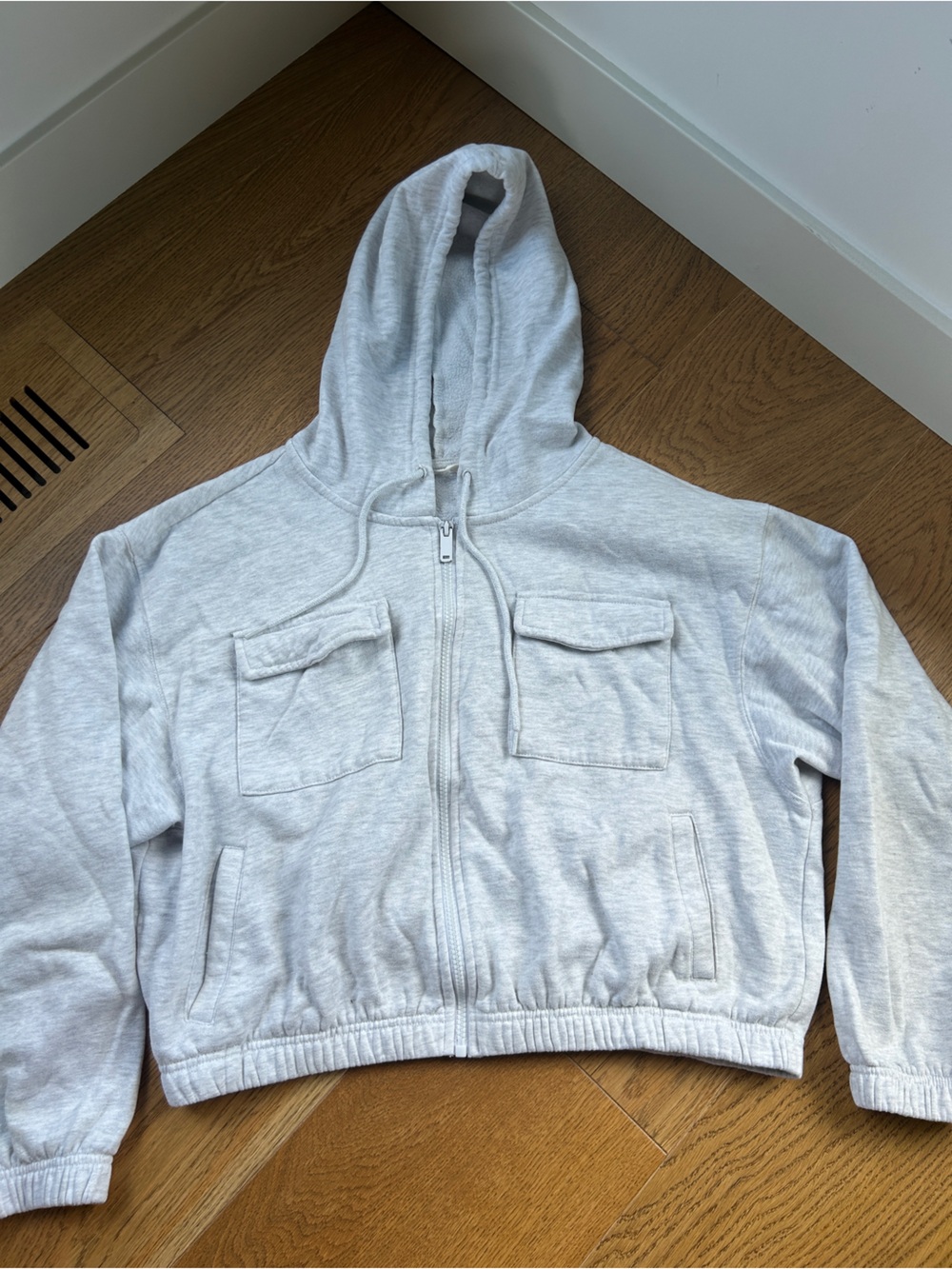 Light Grey Full-Zip Hoodie